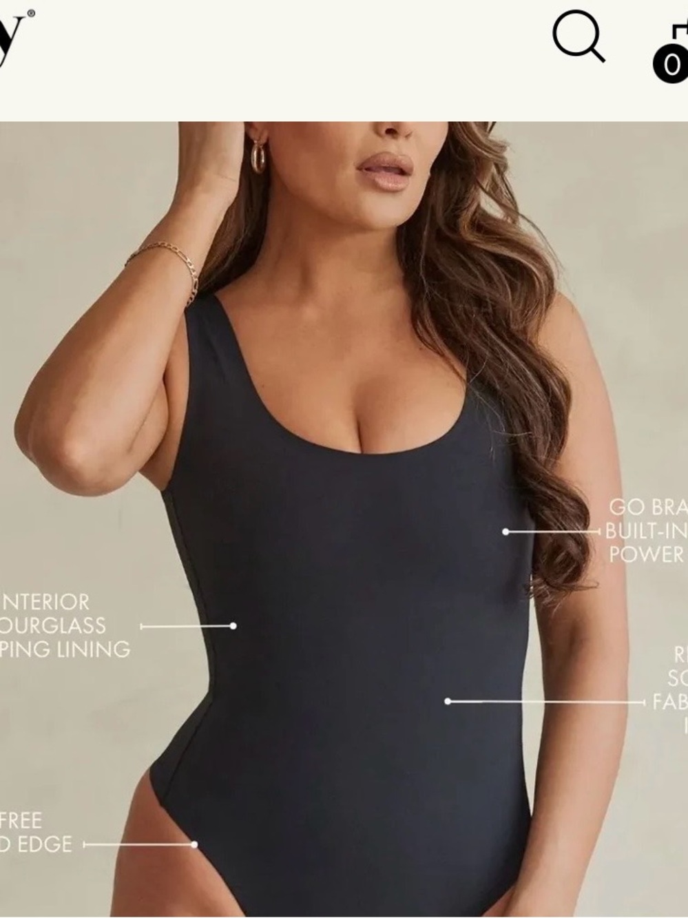 Pansy Womenβs Scoop Neck Black Bodysuit Large Long
